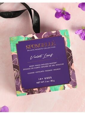 Spongelle violet leaf body wash infused buffer